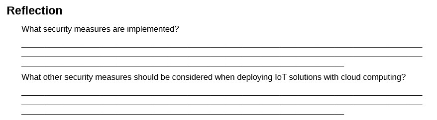 Reflection What security measures are implemented? What other security measures should be