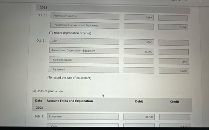 years 33,300 22,200 + Loss (or-gain) on disposal (10,000) 1,100 (11,233) -Net