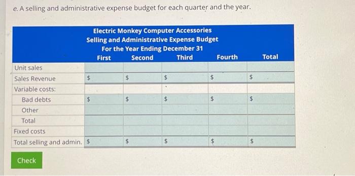 Desired end-of-quarter balances Cash Raw materials as a portion of the following