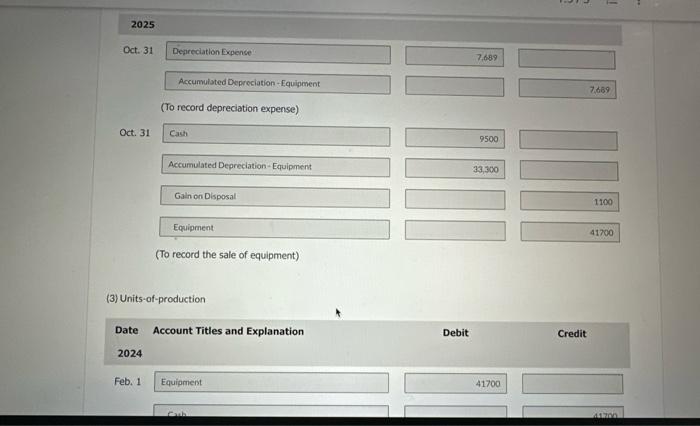 sold for $9,500; it had produced 4,000 units that year. (a) Your