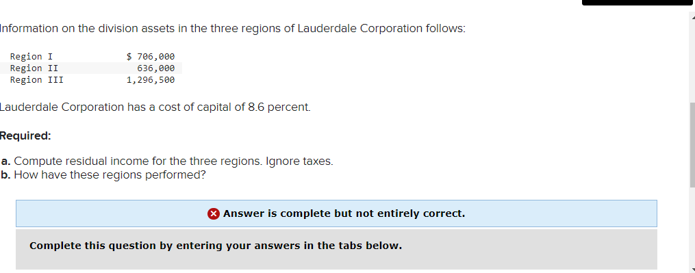your answers in the tabs below. Required A Required B Compute residual