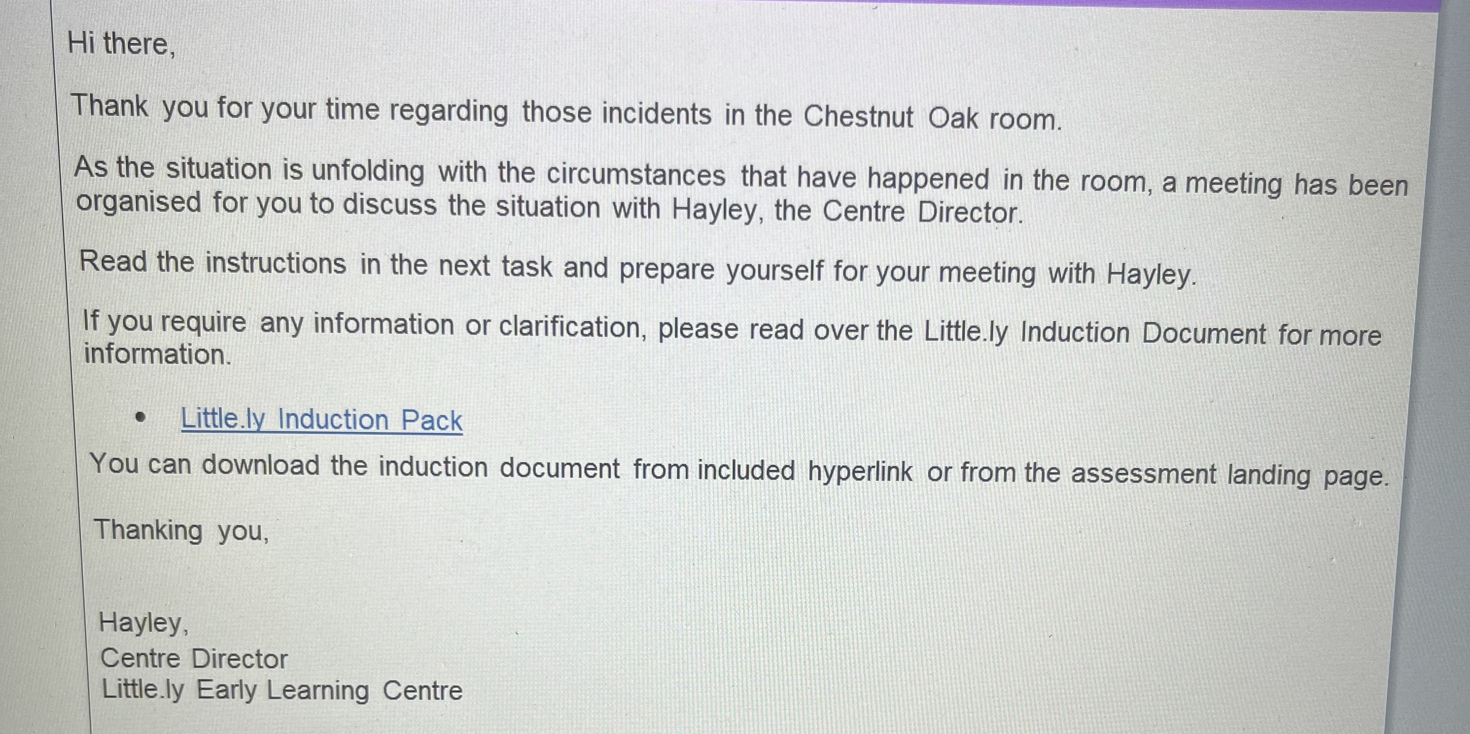 the mother's boyfriend was violent with him. An intervention order was put