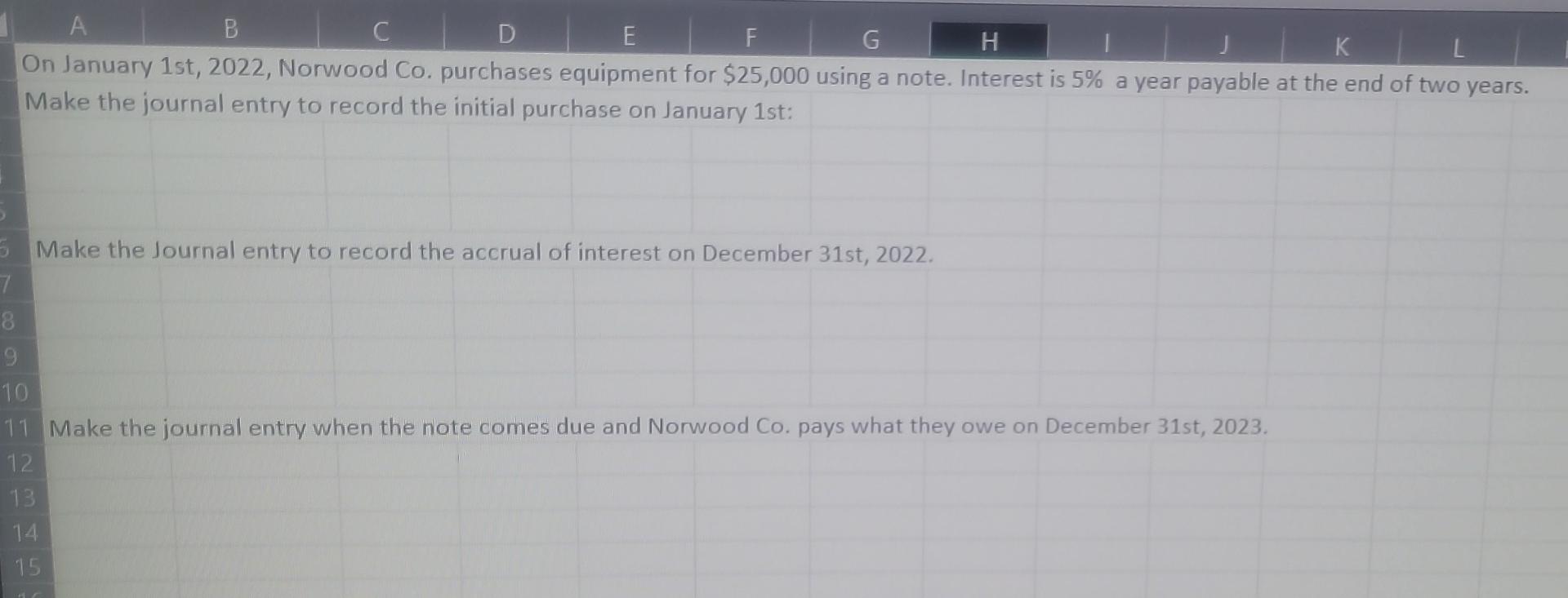 A B C D E F G H K On January 1st,