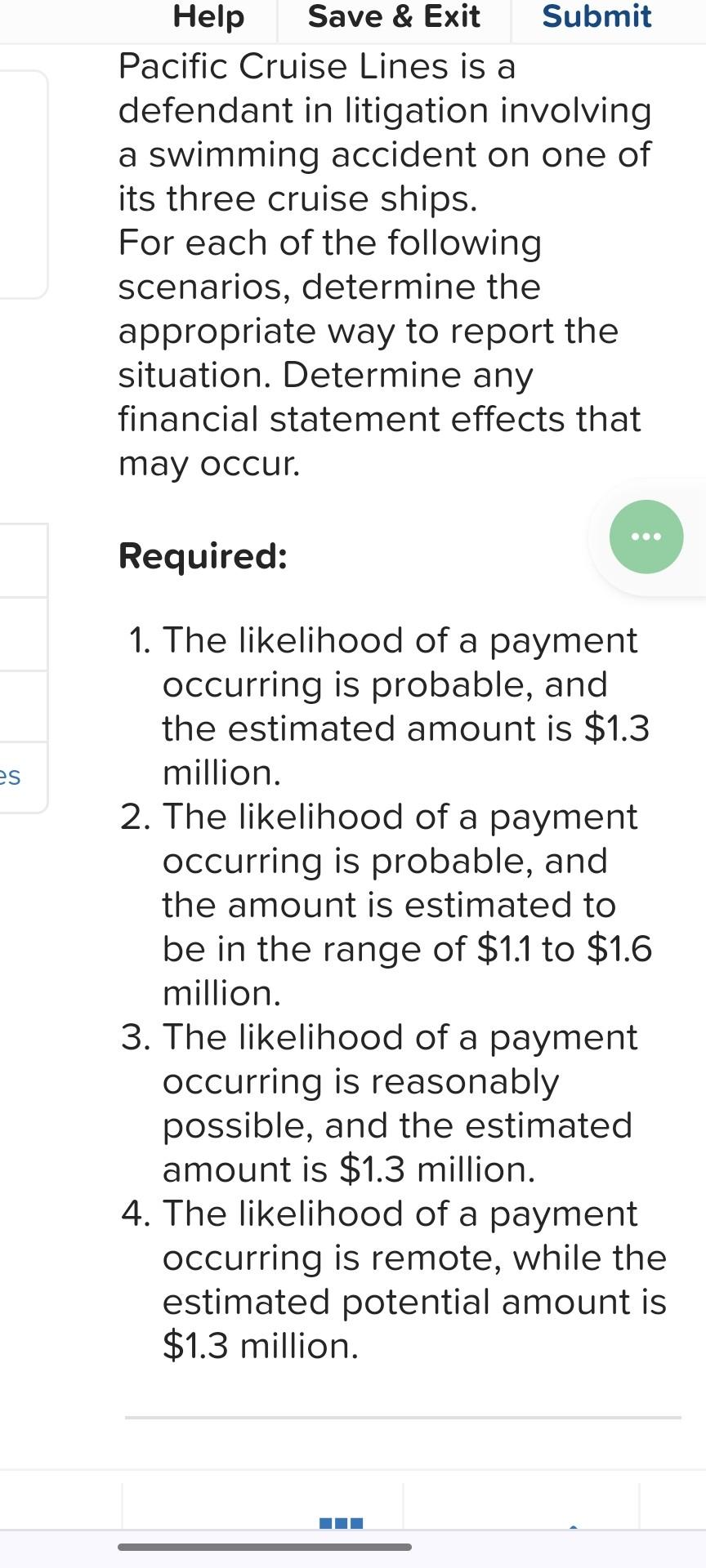 es Help Save & Exit Submit Pacific Cruise Lines is a defendant