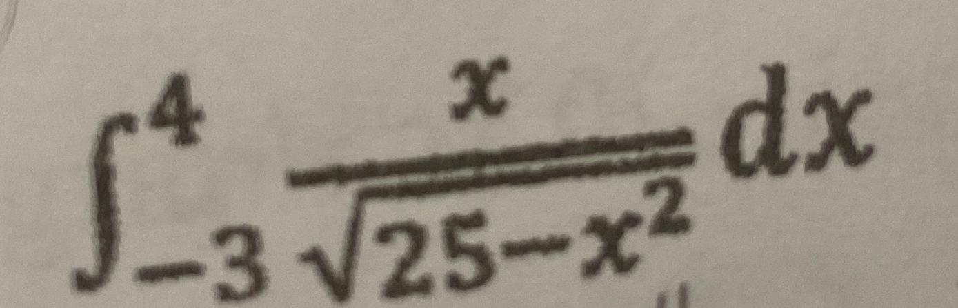 4 -3 325-x2 dx