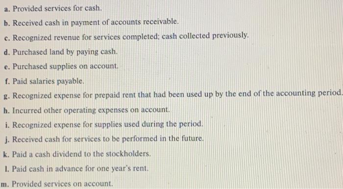whether the effect is recorded with a debit or credit Required Identify