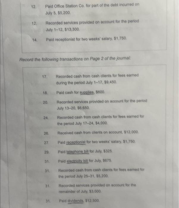 Illustrate the accounting cycle for one period. For the past several years,