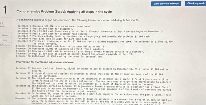 View previous attempt Check my work 2.5 ints 1 elook Pri eferences