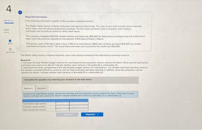 4 Part 44 16.66 points Rock c Required information i [The following