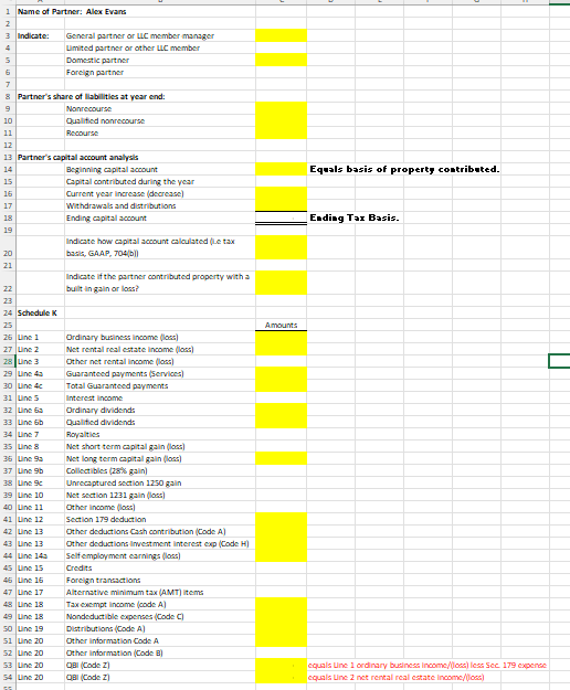 1065, U. S. Return of Partnership Income, and related Schedules K-1 (Form