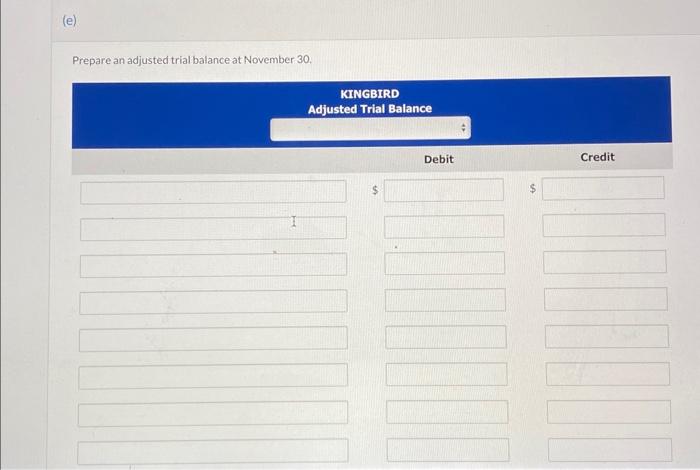 before credit entries.) No. Date Account Titles and Explanation Debit Credit Nov.