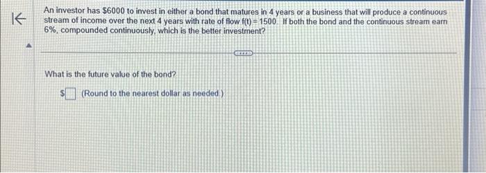 of the continuous income stream with rate of flow f(t)=2,325e002, is $10,065,