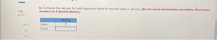 points A References Problem 9-24A (Algo) Computation of net pay and payroll