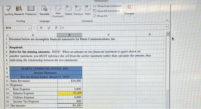 ADL Spelling Research Thesaurus Translate Proofing B34 A Show/Hide Comment a Show