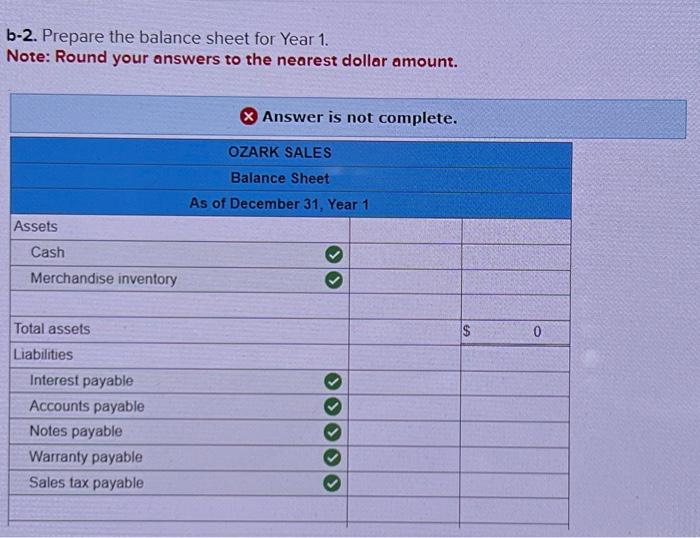 to Ozark Sales for Year 1: 1. The business was started when