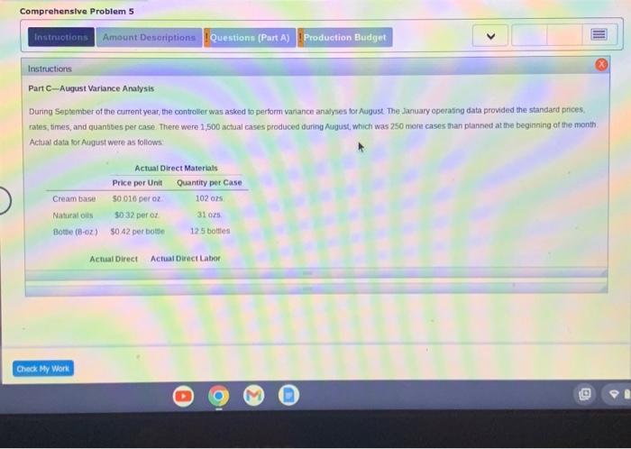 Units per Case Cost per Unit Cost per Case Cream base Variable