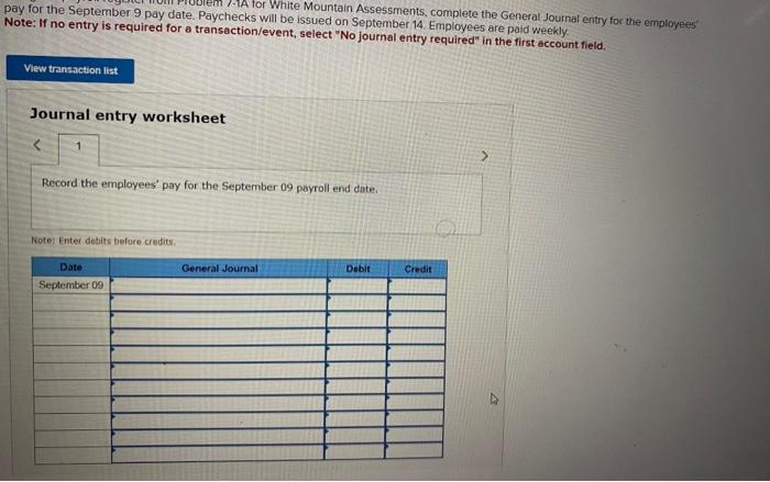 pay for the September 9 pay date. Paychecks will be issued on