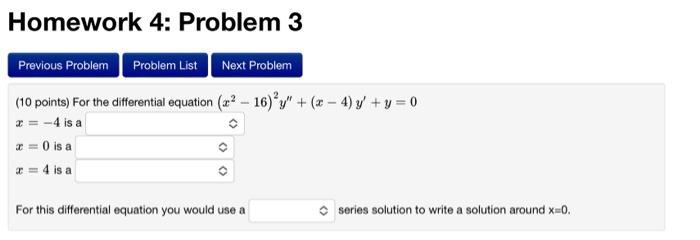 Homework 4: Problem 3 Previous Problem Problem List Next Problem (10 points)