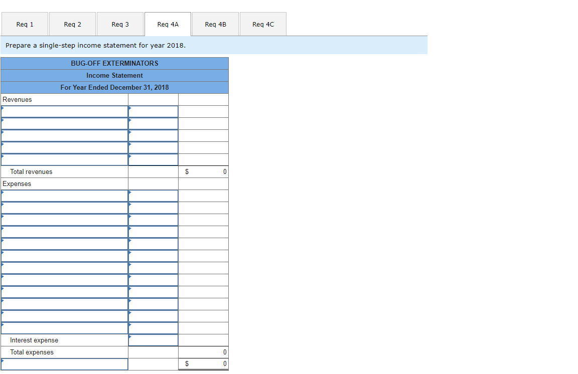 current liabilities Long-term liabilities: Total liabilities Equity $ 0 4-a. Prepare a