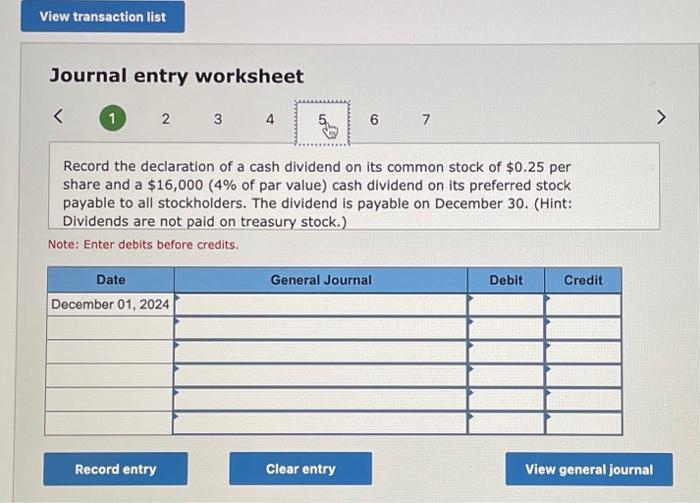 Issue 120,000 shares of common stock for $50 per share. February 14