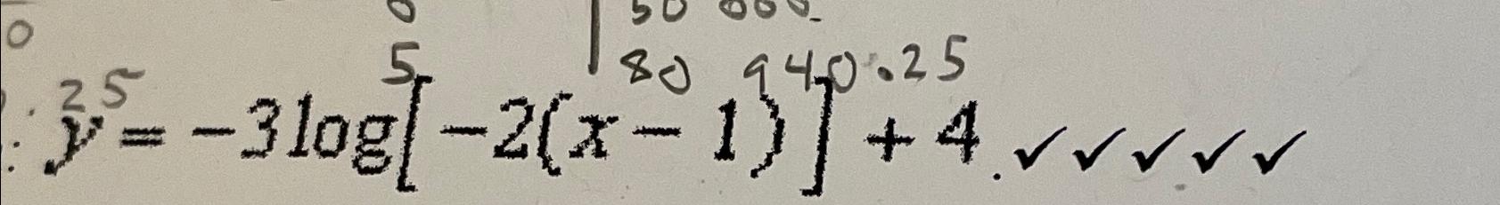 0 80940025 3--3log-2(x-1)] +4