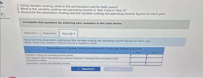 margin Selling and administrative expenses. Net operating income *$3 per unit variable: