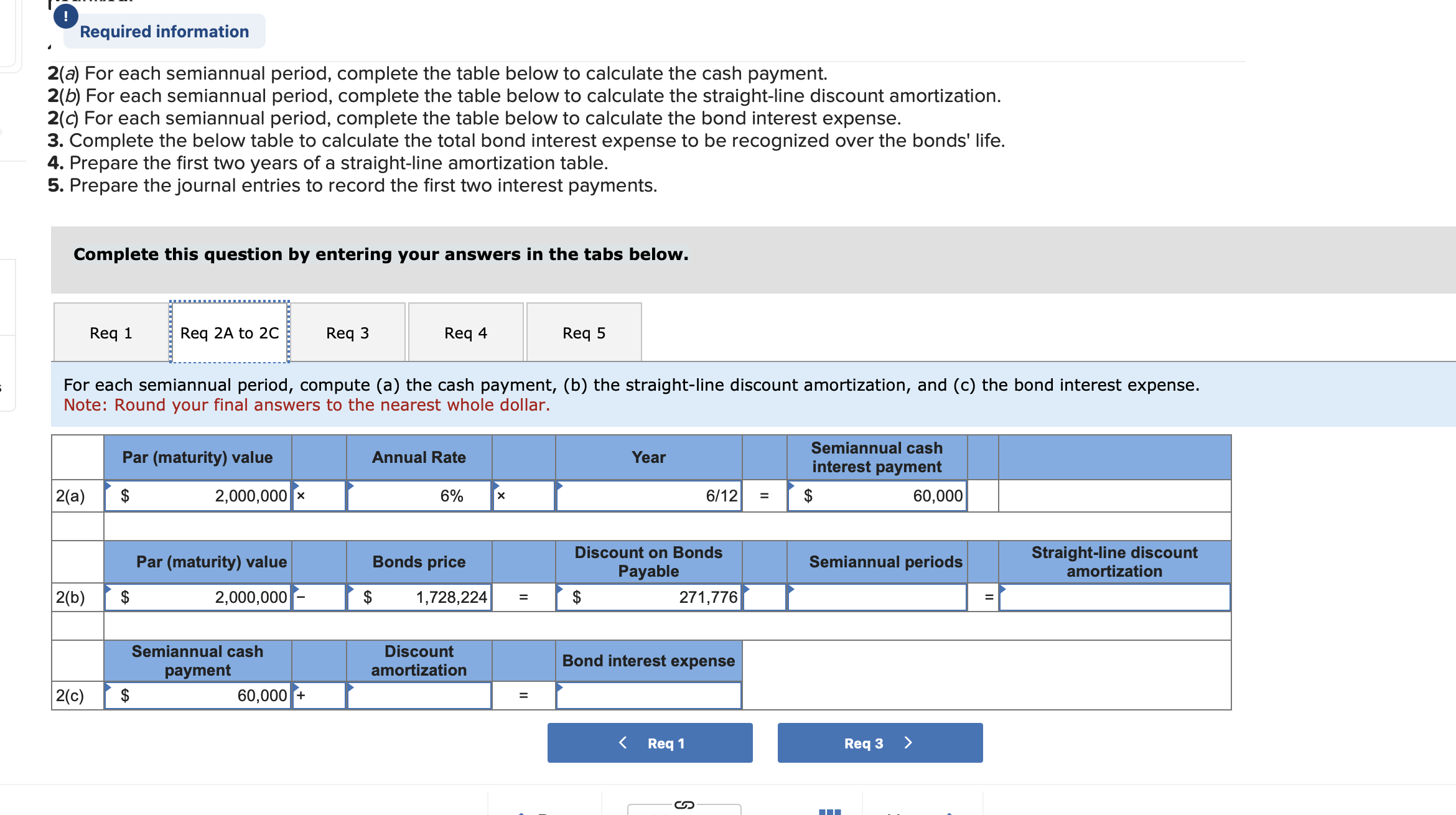 following information applies to the questions displayed below.] Hillside issues $2,000,000 of