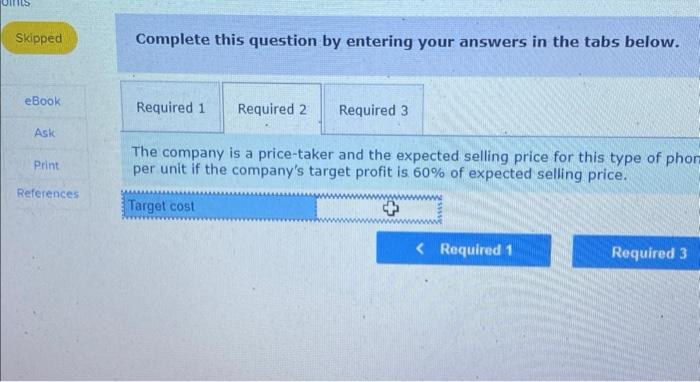 cost, and variable cost LO P6 Techcom is designing a new smartphone.