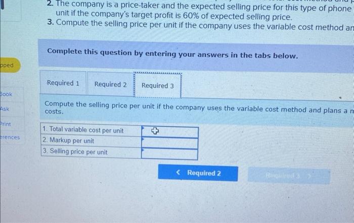 Each unit of this new phone will require $245 of direct materials,