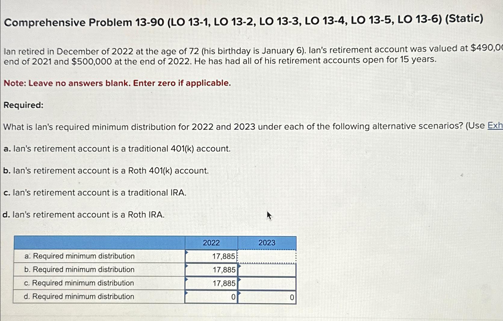 Comprehensive Problem 13-90 (LO 13-1, LO 13-2, LO 13-3, LO 13-4, LO