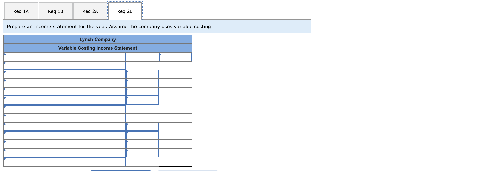 costs per unit: Manufacturing: Direct materials Direct labor Variable manufacturing overhead Variable