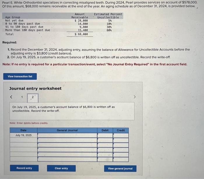 Pearl E. White Orthodontist specializes in correcting misaligned teeth. During 2024, Pearl