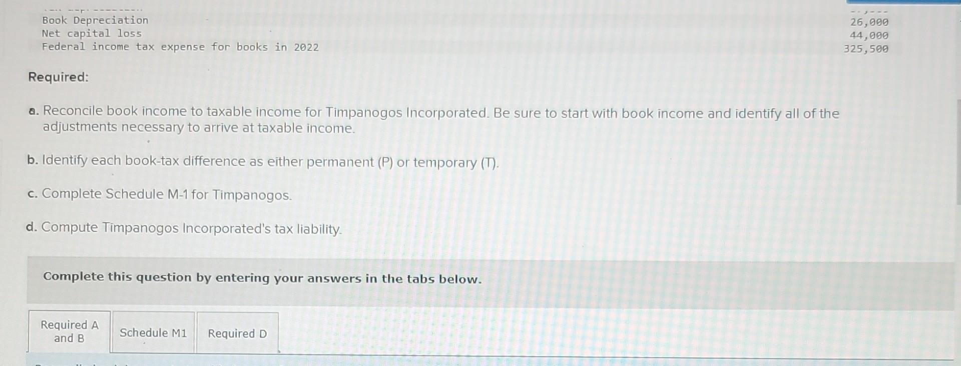 Incorporated is an accrual-method, calendar-year corporation. For 2022, it reported financial statement