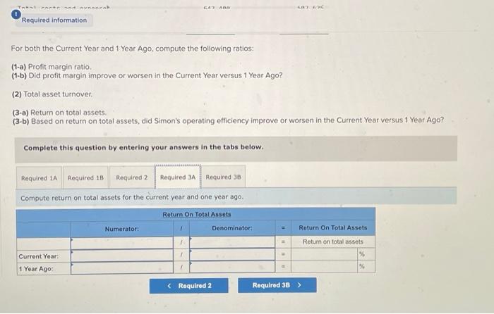risky for creditors in the Current Year versus 1 Year Ago? Complete