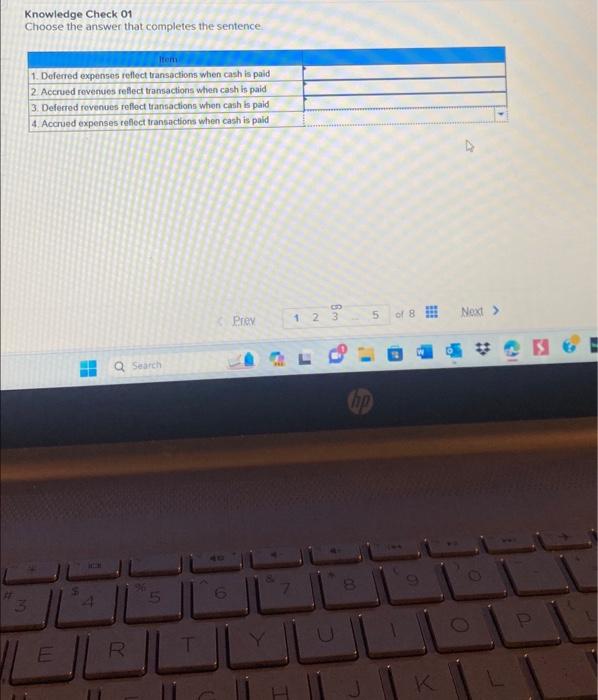 Knowledge Check 01 Choose the answer that completes the sentence. Item 1.