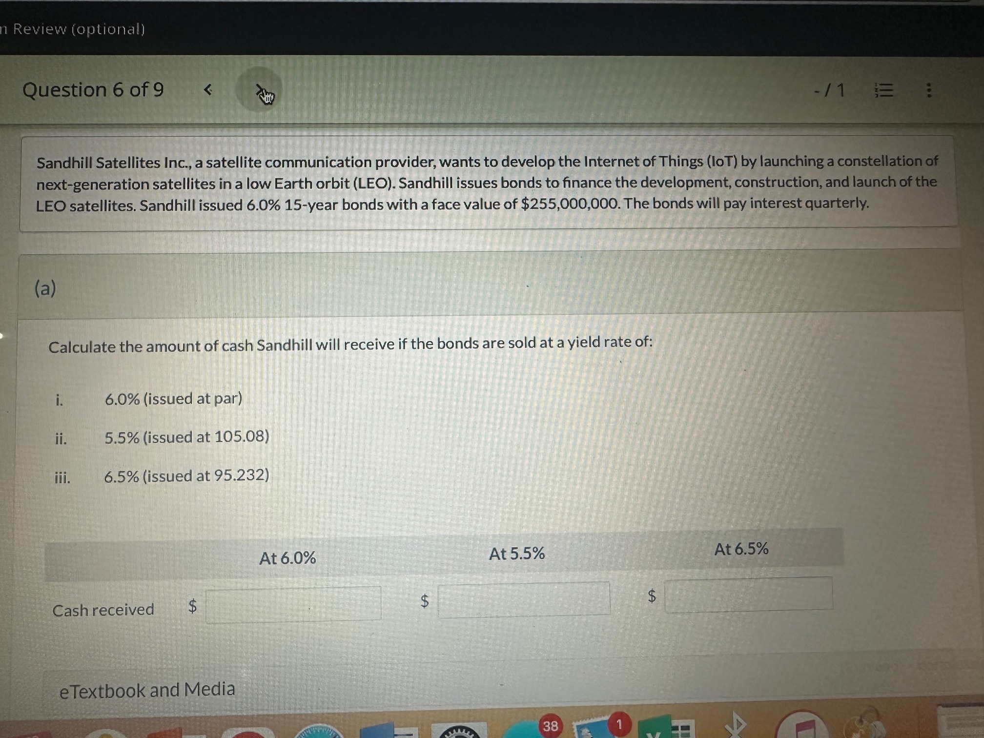 m Review (optional) Question 6 of 9 < -/1 E : Sandhill