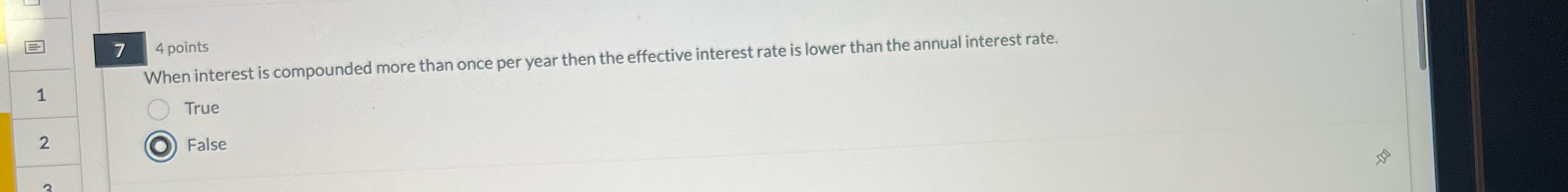 When interest is compounded more than once per year then the effective
