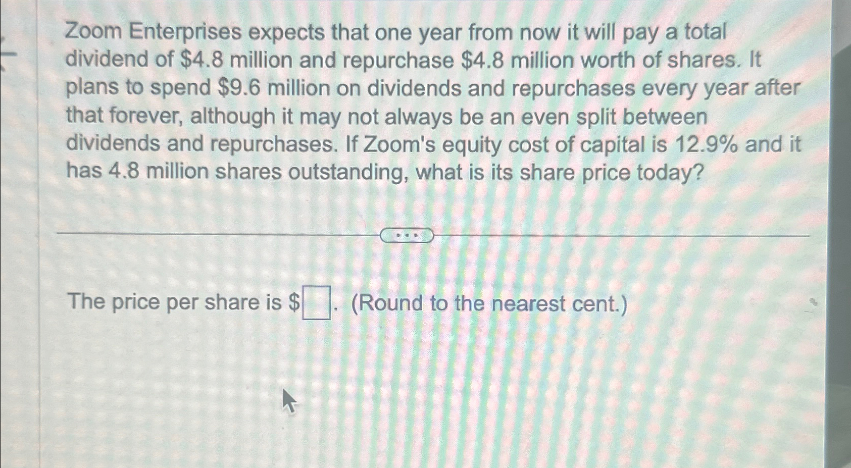 Zoom Enterprises expects that one year from now it will pay a