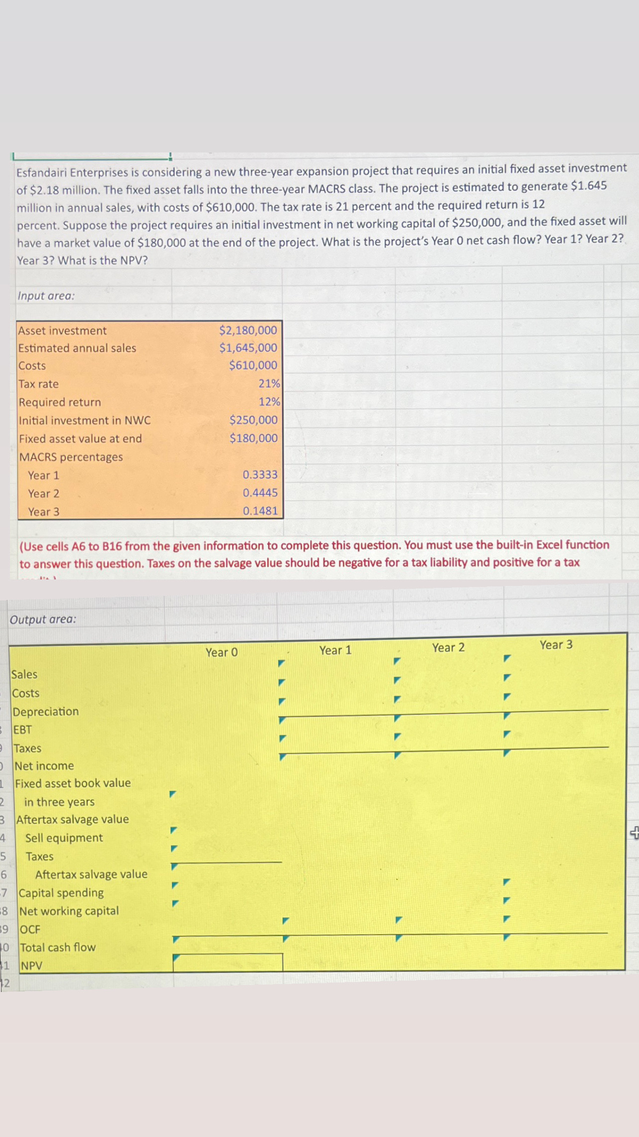 [Solved] Esfandairi Enterprises is considering a n | SolutionInn