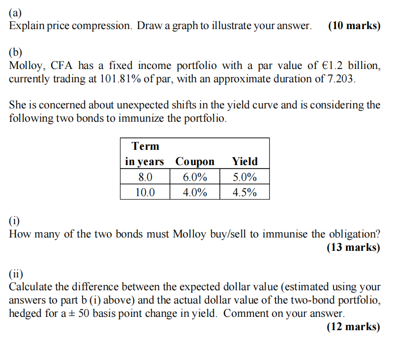 (a) Explain price compression. Draw a graph to illustrate your answer. (10