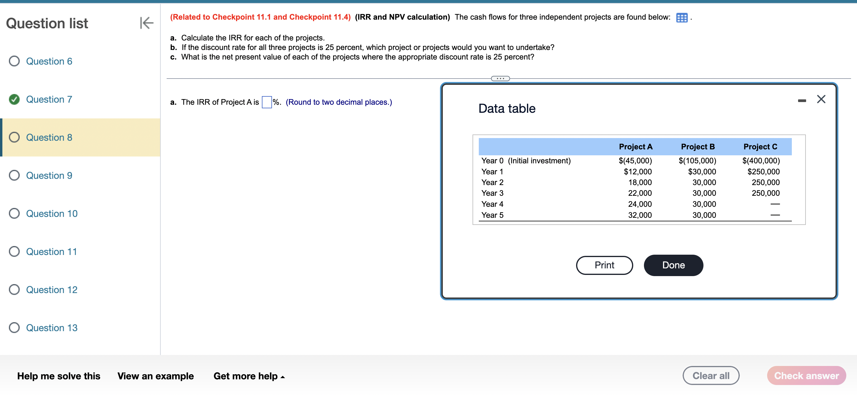 Question list Question 6 Question 7 Question 8 Question 9 Question 10