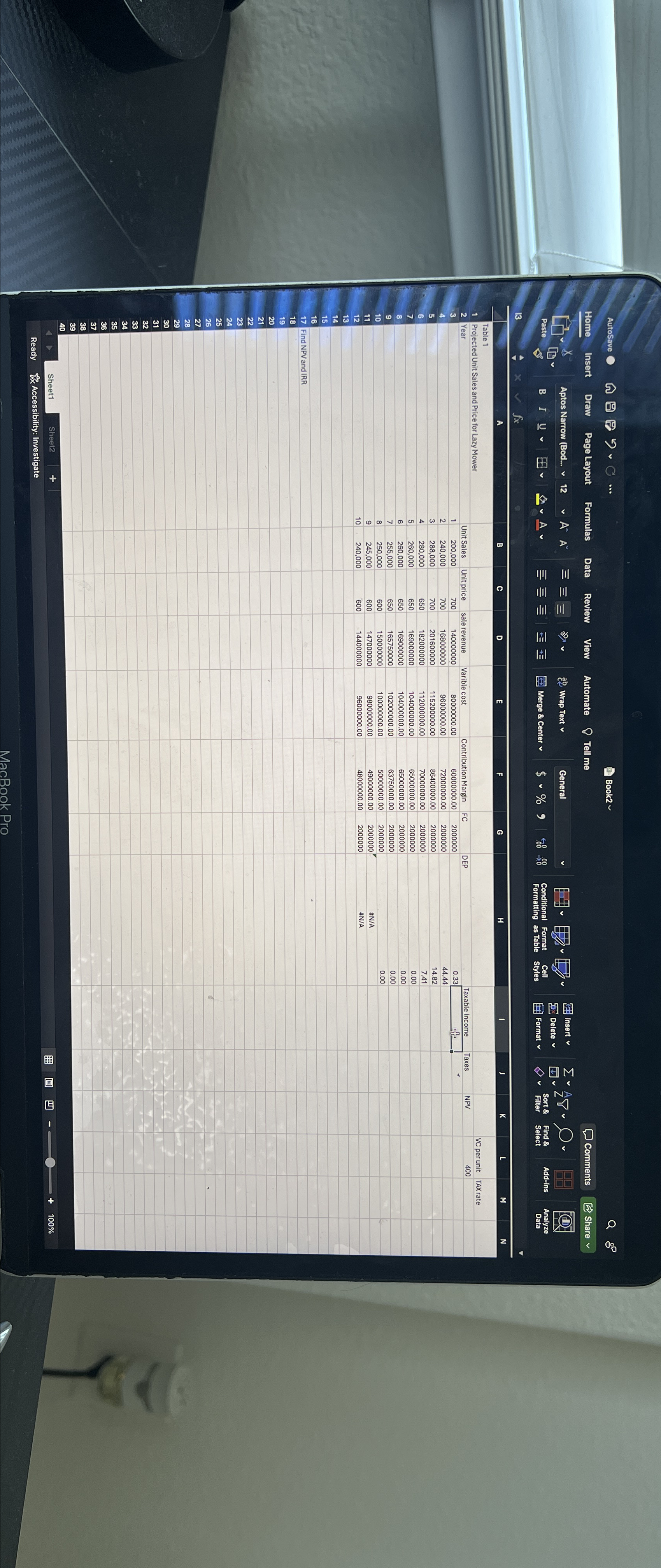 AutoSave ABC Home Insert Draw Page Layout Formulas Data Review View Automate