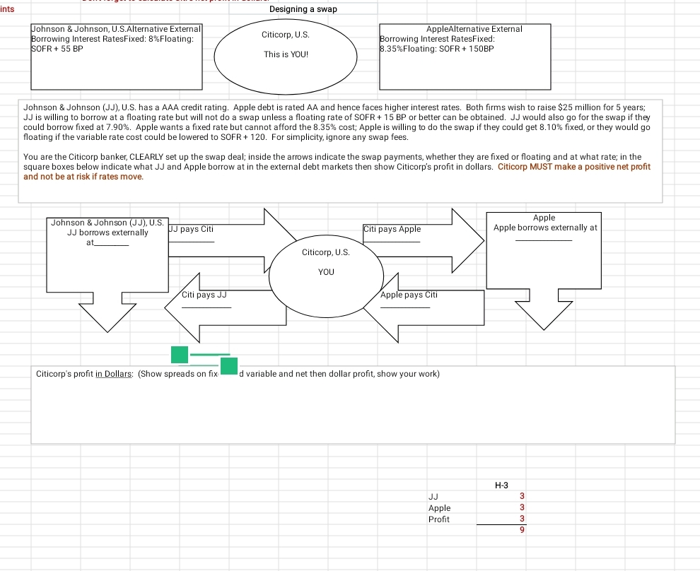 ints Johnson & Johnson, U.S.Alternative External Borrowing Interest Rates Fixed: 8% Floating: