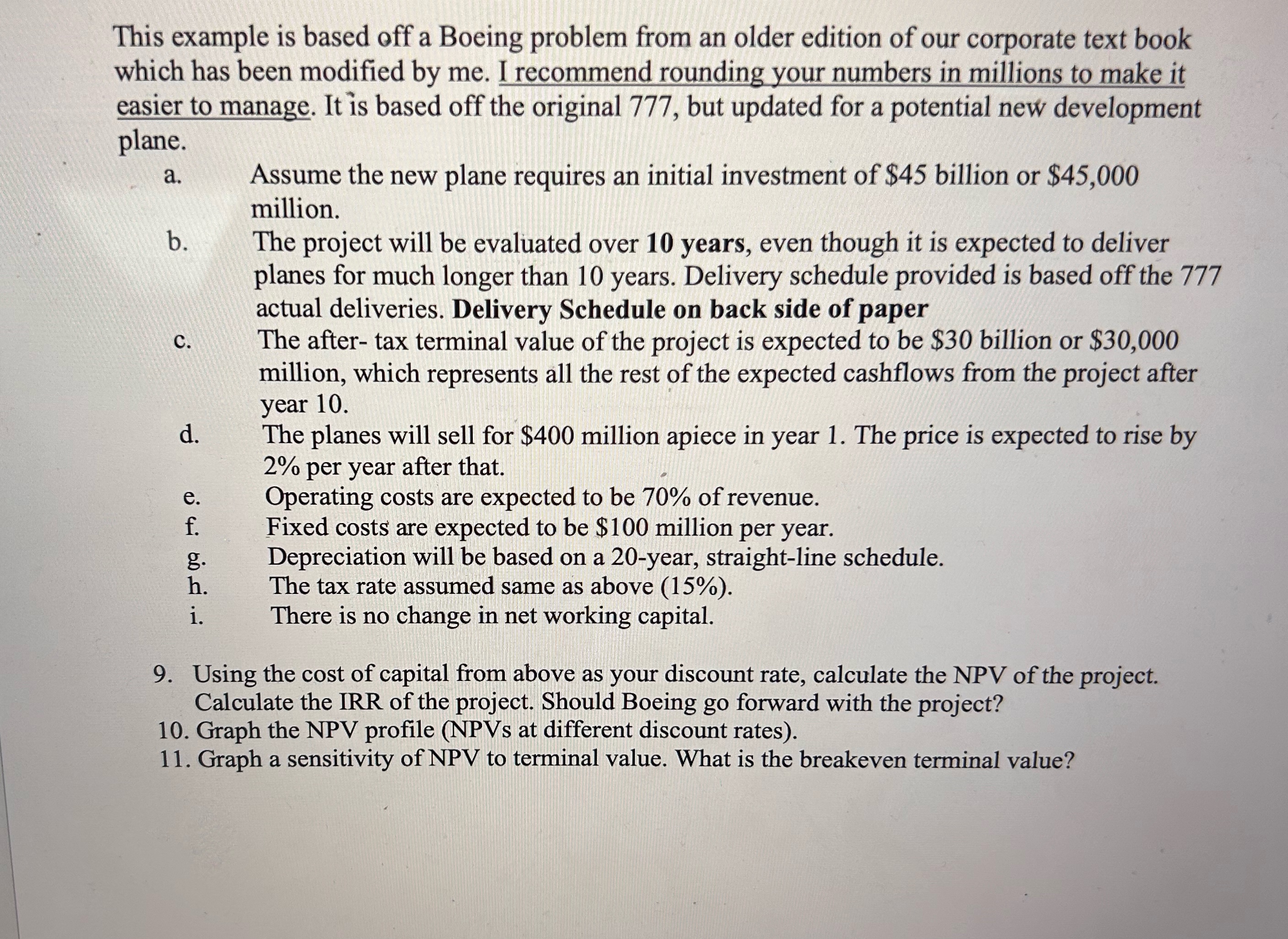 This example is based off a Boeing problem from an older edition
