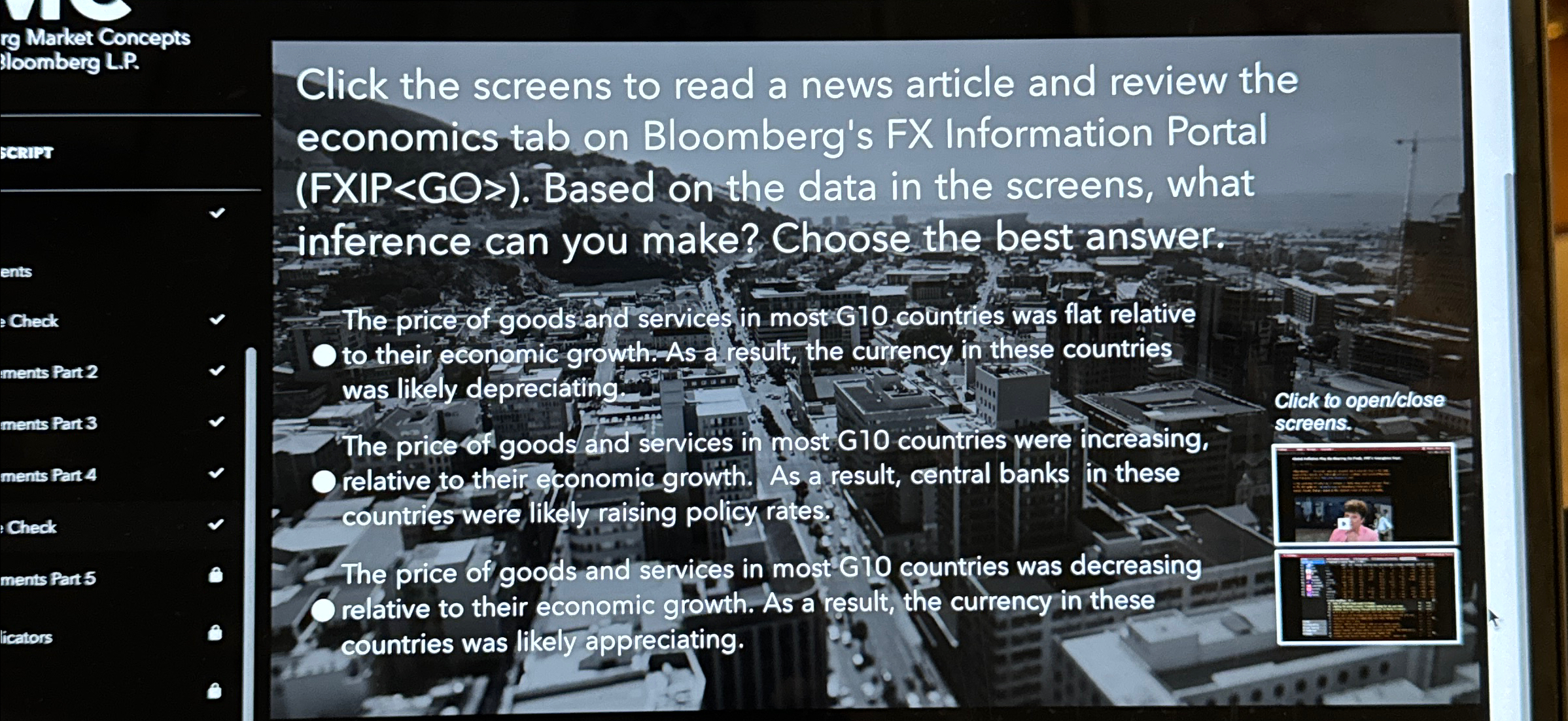 rg Market Concepts Bloomberg L.P. SCRIPT ents e Check ments Part 2