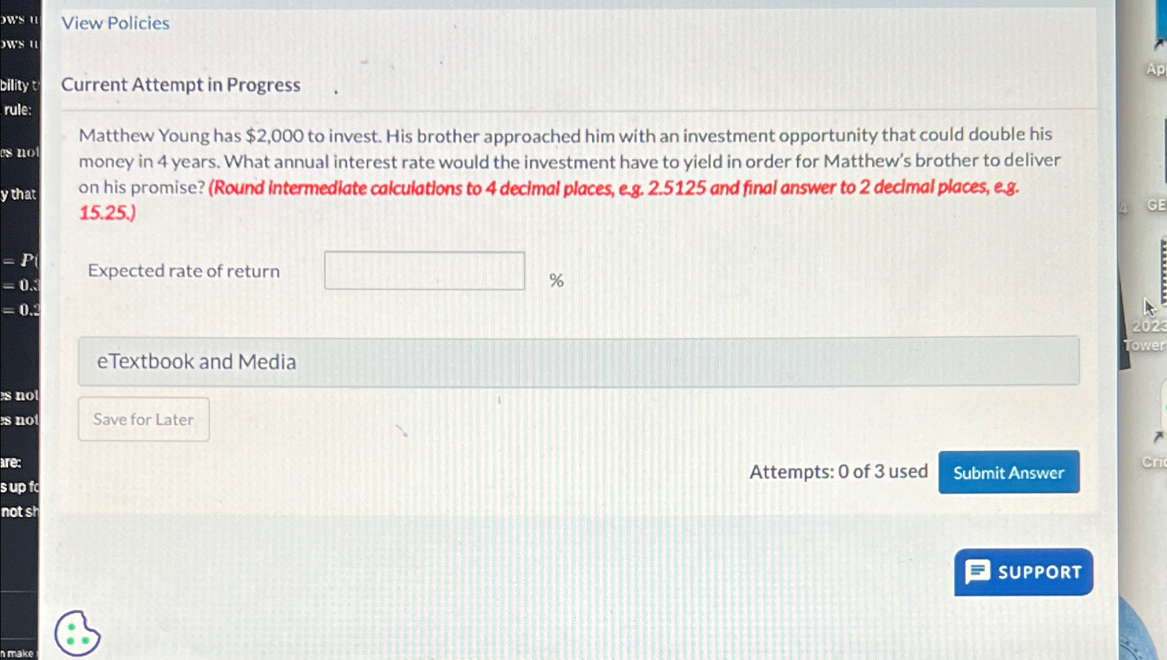 OW'S OWS I View Policies bility t rule: Current Attempt in Progress