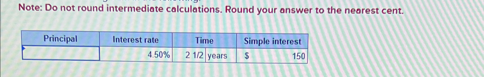 Note: Do not round intermediate calculations. Round your answer to the nearest