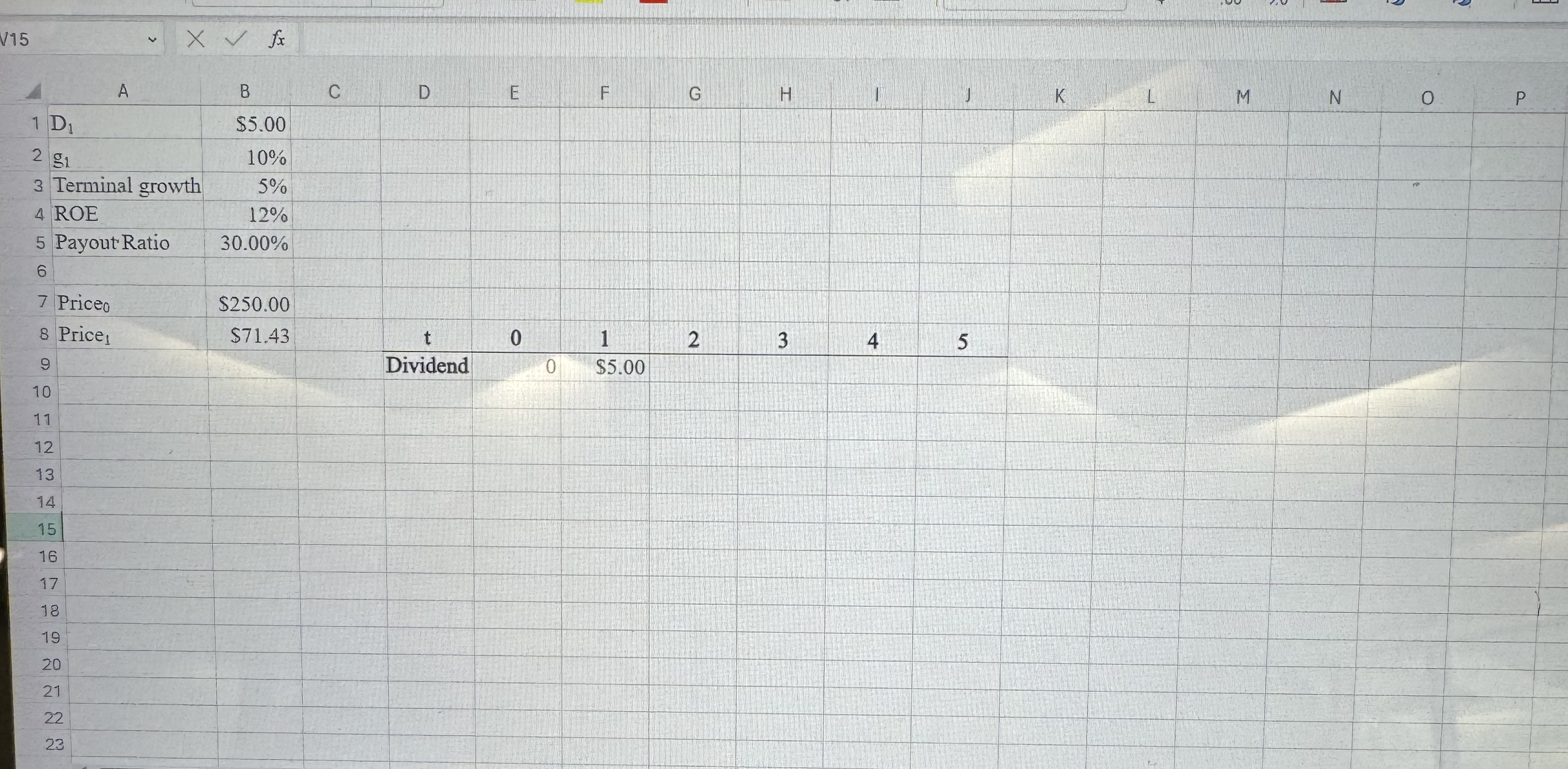 V15 XV fx A B C D E LL F G H