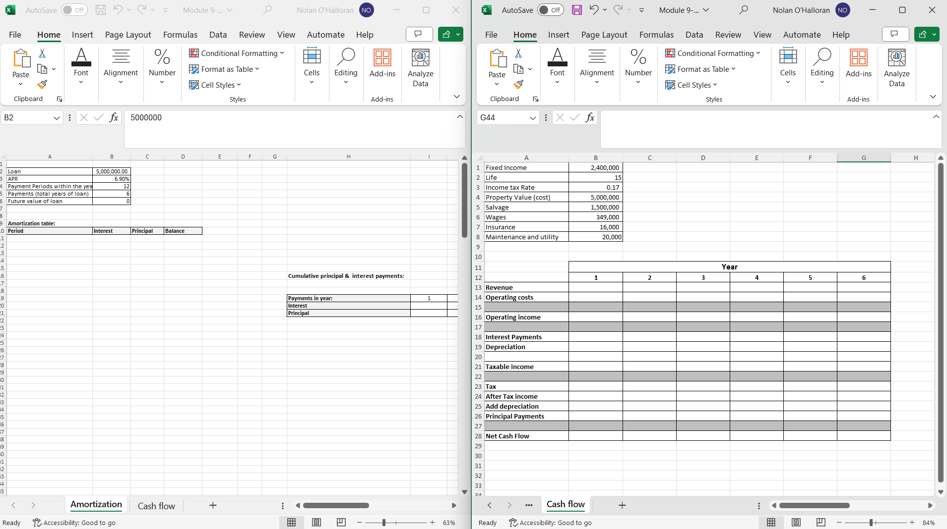 AutoSave Off Module 9-... v Nolan O'Halloran NO AutoSave Off Module 9-...