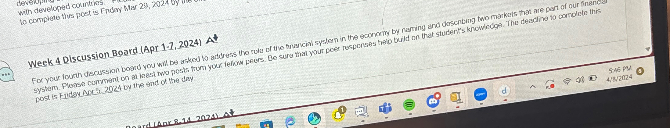 deve with developed countries. to complete this post is Friday Mar 29,